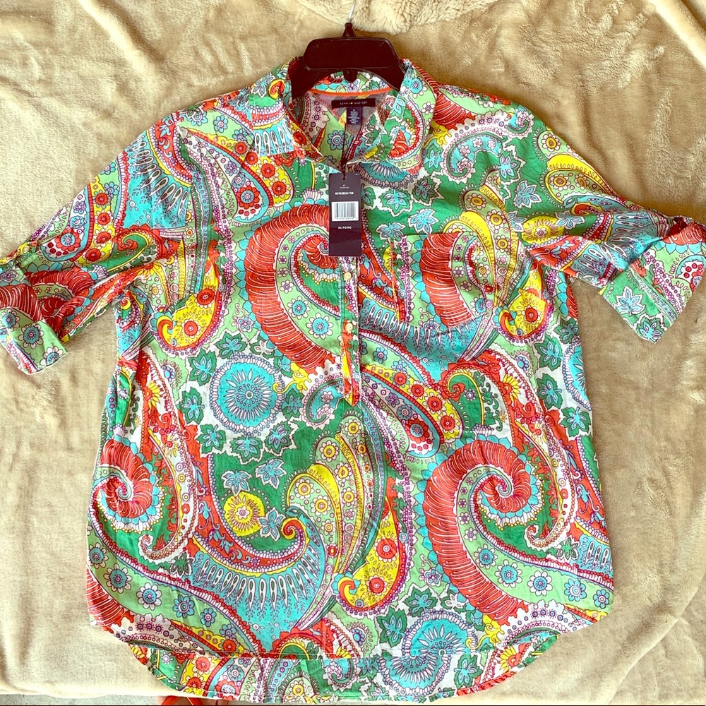 Tommy Hilfiger Paisley Print Top